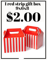 1 red strip gift box 9x6x8