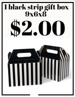 1 black strip gift box  9x6x8