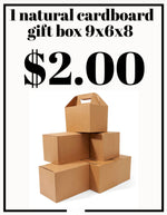 1 natural cardboard gift box 9x6x8
