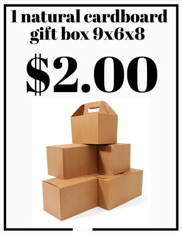 1 natural cardboard gift box 9x6x8