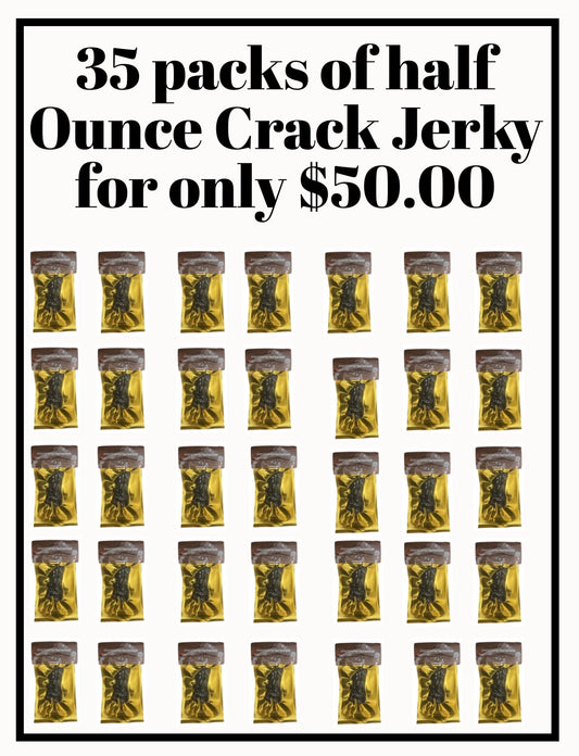 Crack Jerky half ounce Sample Pack Deal $50 dollars for 35