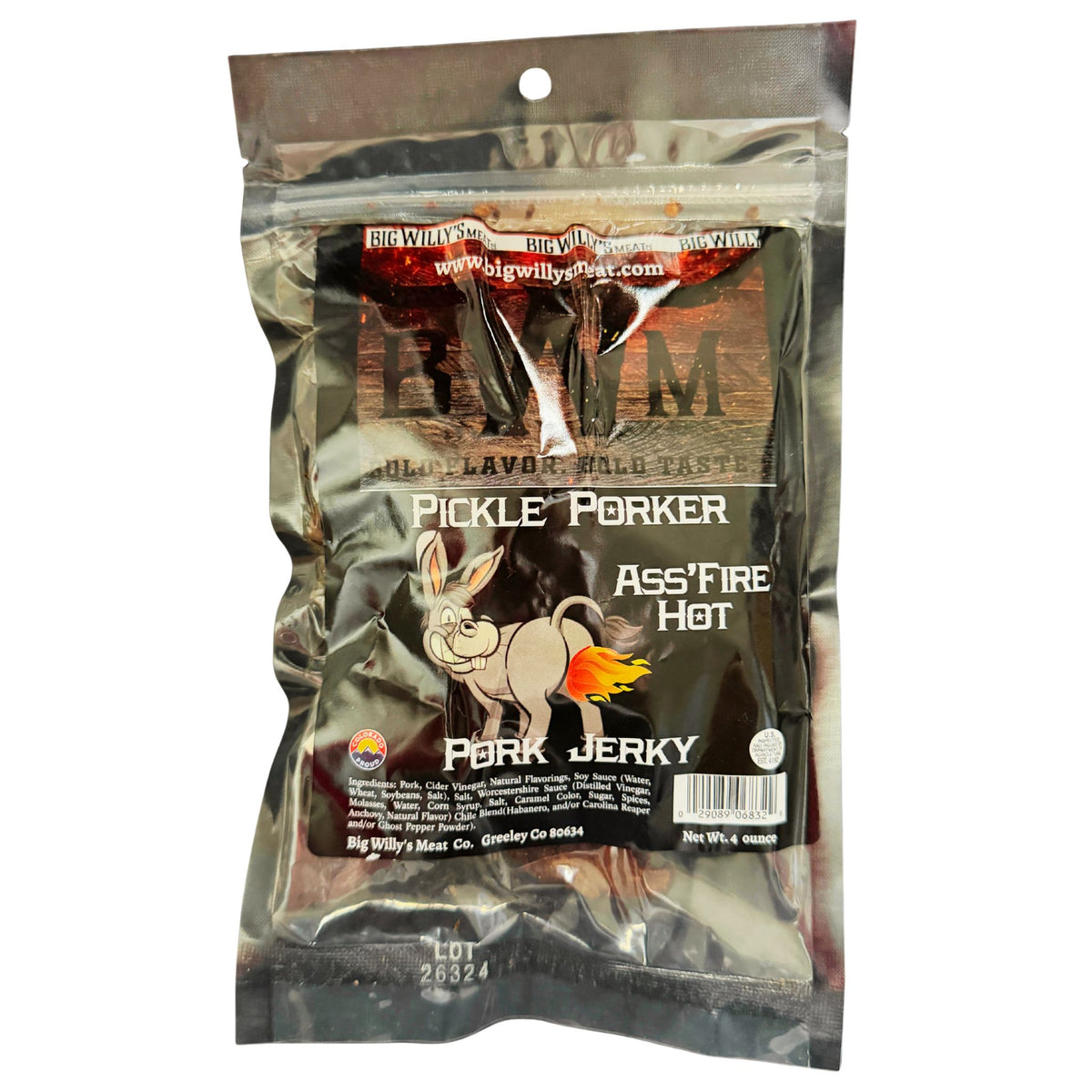 Carolina Reaper Pork Jerky, Ghost Pepper Jerky, Super Hot Pork Jerky, Extreme Heat Meat Snacks